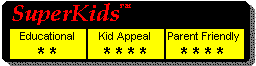Educational Value = 2/5, Kid Appeal = 4/5, Ease of use = 4/5