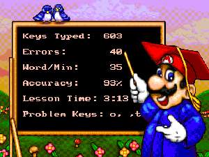 Mario Teaches Typing 2 Screen Shot
